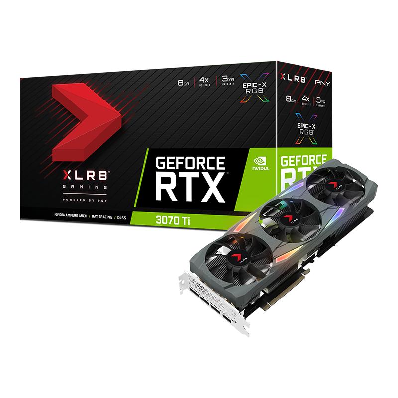 PNY GeForce RTX 3070 Ti 8GB XLR8 Gaming UPRISING EPIC-X RGB Triple Fan VCG3070T8TFXMPB Nvidia GPU Graphic Card