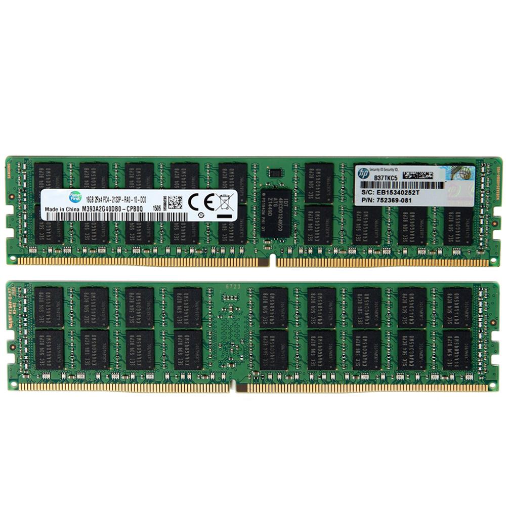 HP 726719 B21 774172 001 752369 081 16GB DDR4 2133MHz ECC Reg RDIMM SDRAM G9 Memory
