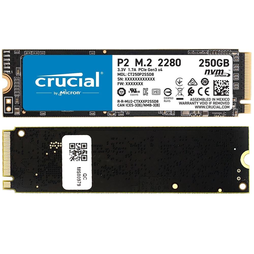 Crucial P2 250GB M.2 2280 NVMe PCIe 3.0 x4 CT250P2SSD8