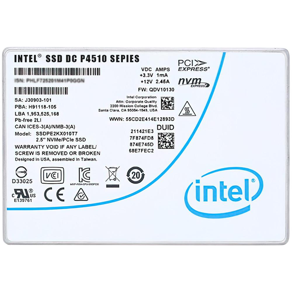 Intel  SSD DC-P4510 Series 4TB U.2 NVMe PCIe 3.1 x4 SSDPE2KX040T801