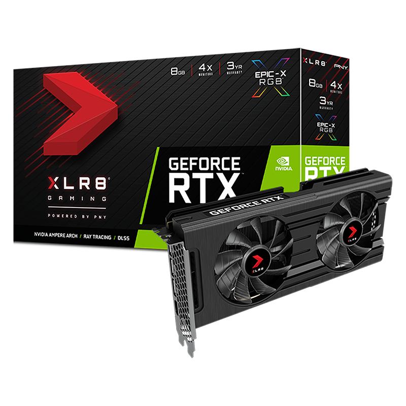 PNY GeForce RTX 3050 8GB XLR8 Gaming REVEL EPIC-X RGB Dual Fan Edition VCG30508DFXPPB Nvidia GPU Graphic Card