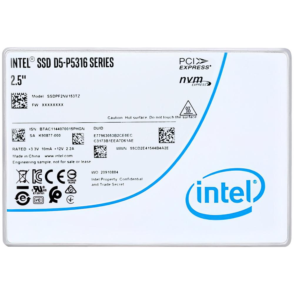 Intel  SSD D5-P5316 Series 15.36TB 2.5" 15mm NVMe PCIe 4.0 x4 SSDPF2NV153TZN1