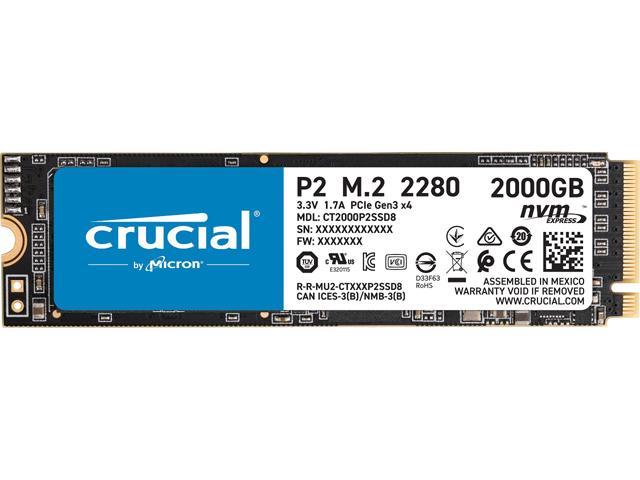 Crucial P2 2TB M.2 2280 NVMe PCIe 3.0 x4 CT2000P2SSD8