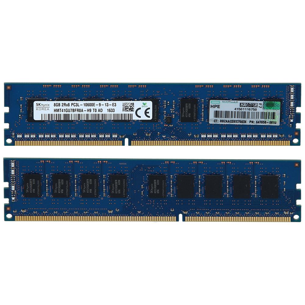 HPE 647909 B21 664696 001 647658 081 8GB 2 Rank x8 DDR3 1333MHz CL9 Low Voltage Memory UDIMM