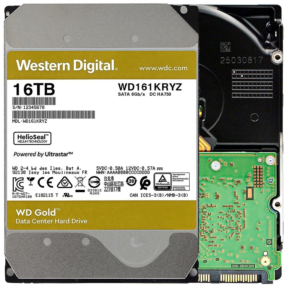 WD Gold 512E 16TB 3.5" 512MB WD161KRYZ HDD Hard Disk Drive