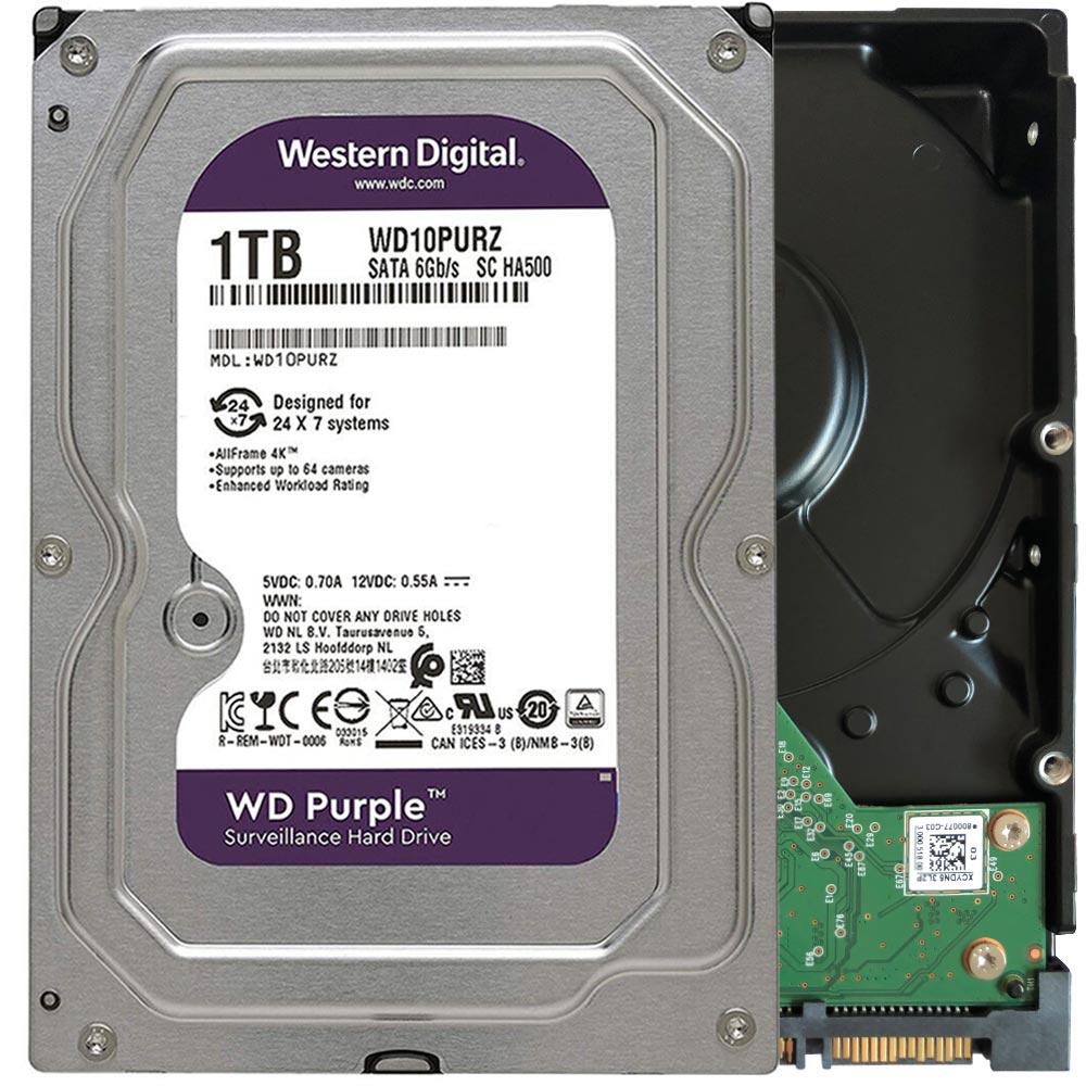 WD Purple 3.5" 1TB 3.5" 64MB WD10PURZ HDD Hard Disk Drive
