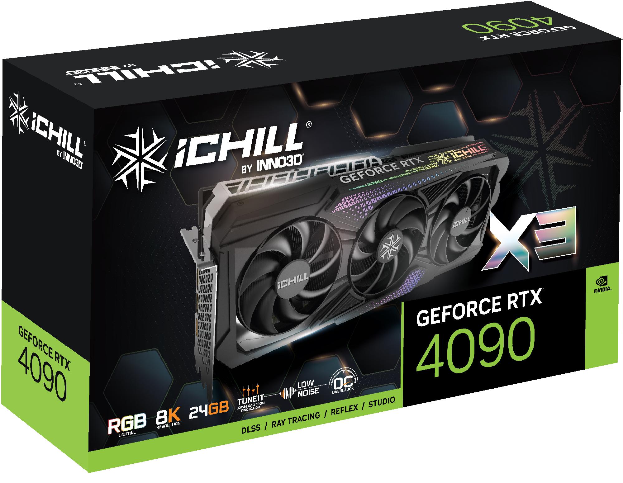 Inno3D iChill RTX 4090 X3 C40903-246XX-1833VA47 NVIDIA GPU Processor