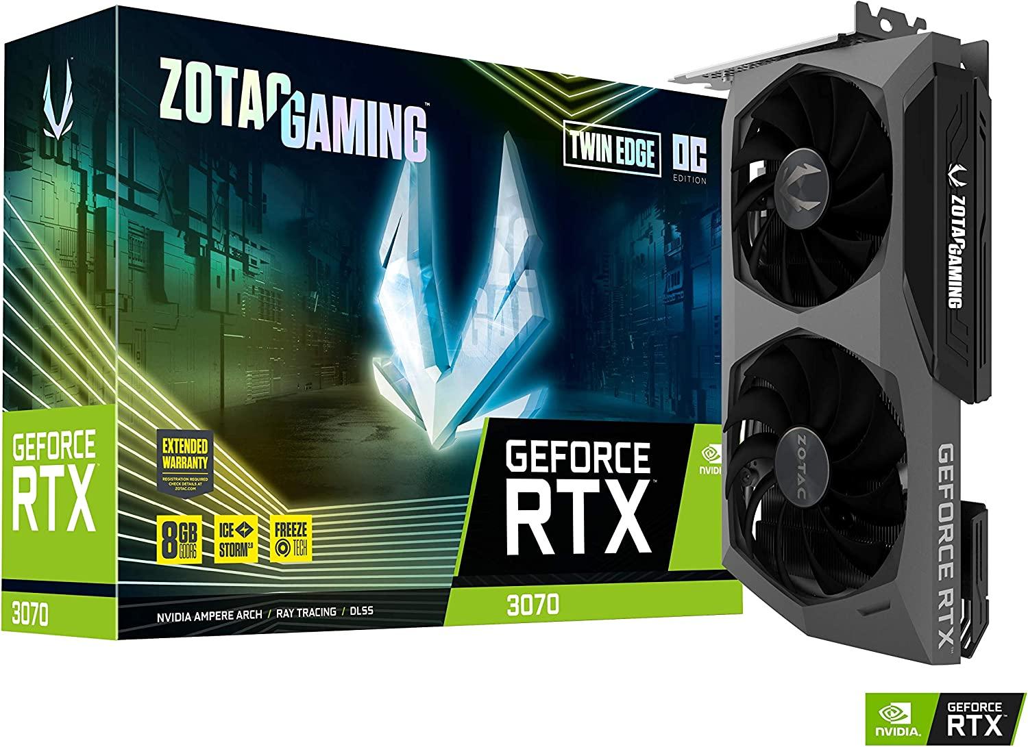 ZOTAC GAMING GeForce RTX 3070 Twin Edge ZT-A30700E-10P Nvidia GPU Graphic Card