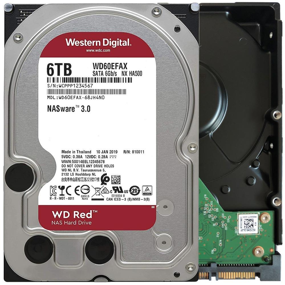 WD Red 6TB 3.5" 256MB WD60EFAX HDD Hard Disk Drive