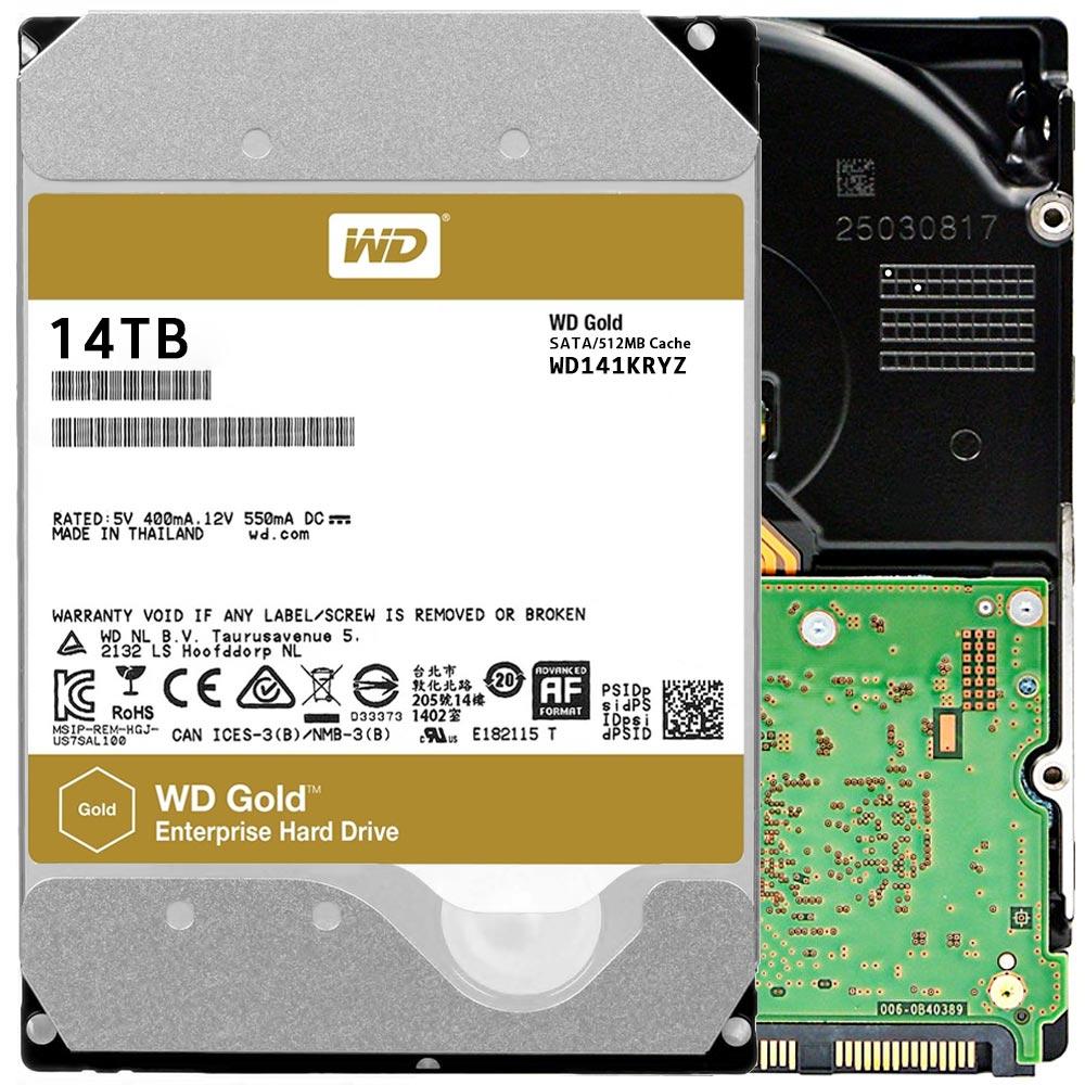 WD Gold 512E 14TB 3.5" 512MB WD141KRYZ HDD Hard Disk Drive