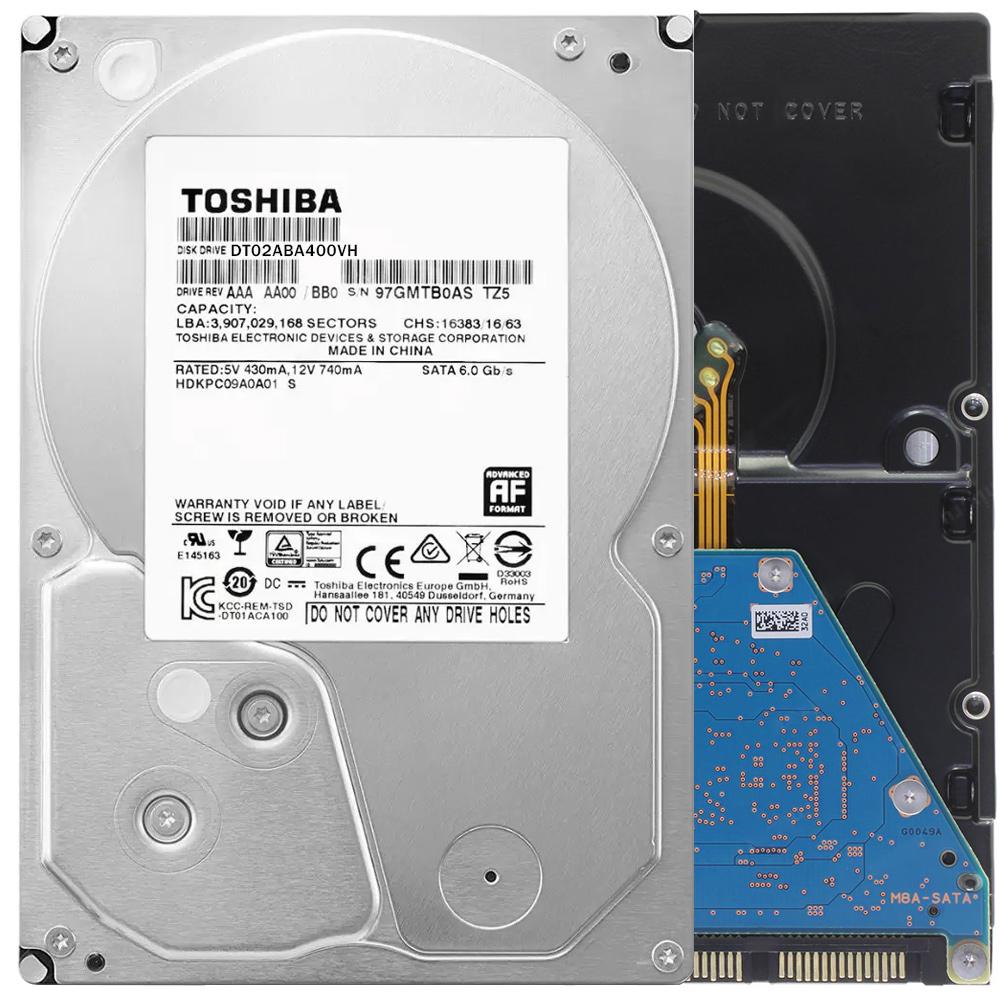 TOSHIBA DT02-VH 4TB SATA 3.5" 256MB DT02ABA400VH HDD Hard Disk Drive