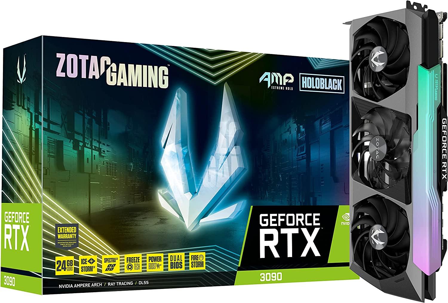 ZOTAC GAMING GeForce RTX 3090 AMP Extreme Holo ZT-A30900B-10P Nvidia GPU Graphic Card