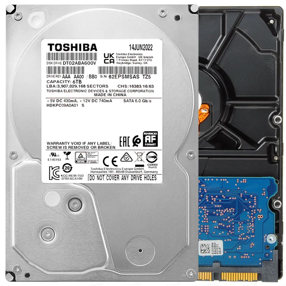 TOSHIBA DT02-V 6TB 3.5" 128MB DT02ABA600V HDD Hard Disk Drive