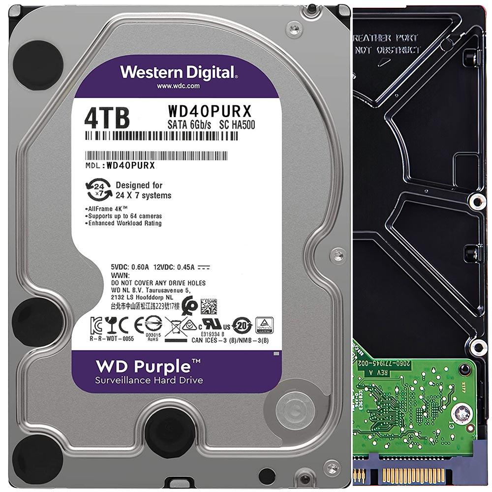 WD Purple Pro 4TB 3.5" 64MB WD40PURX HDD Hard Disk Drive