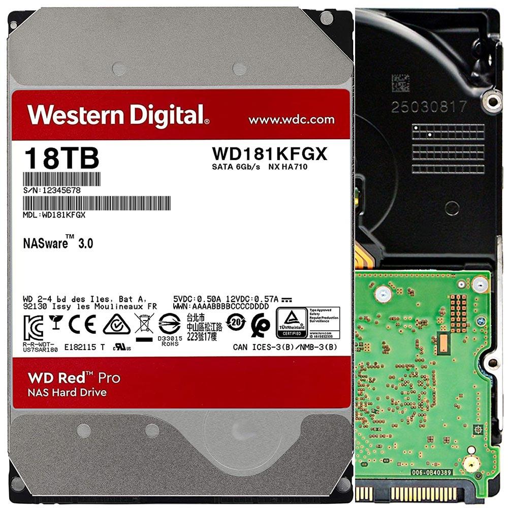 WD Red Pro 18TB 3.5" 512MB WD181KFGX HDD Hard Disk Drive
