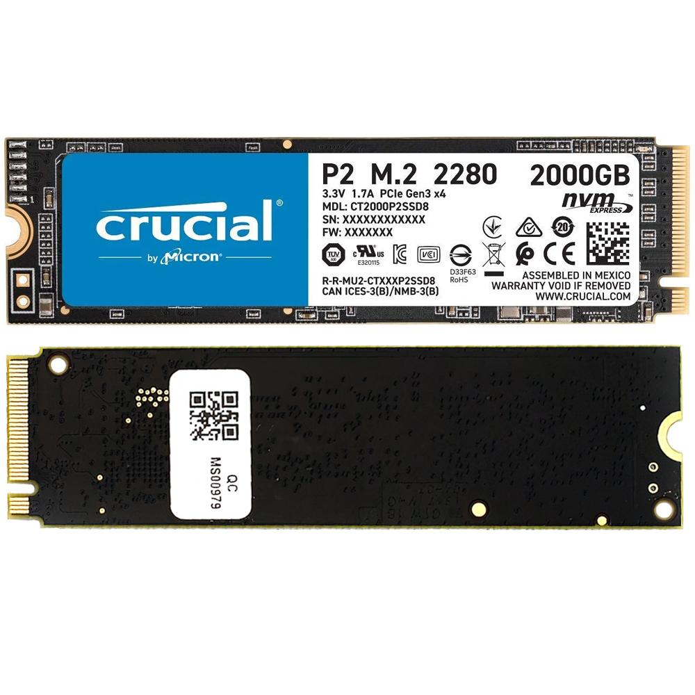 wholesale Crucial P2 2TB M.2 2280 NVMe PCIe 3.0 x4 CT2000MX500SSD1 Solid State Disk supplier