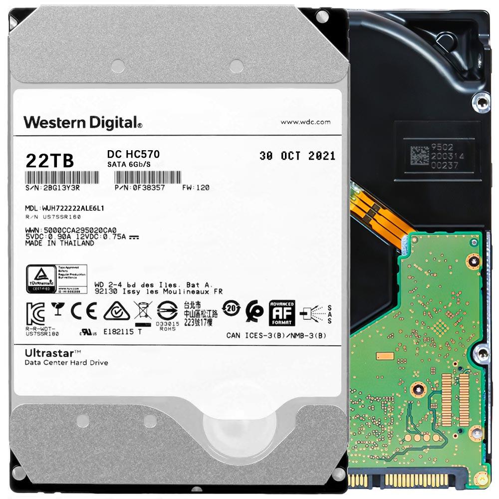 WD Ultrastar DC HC570 22TB 3.5" 512MB WUH722222ALE6L1 HDD Hard Disk Drive