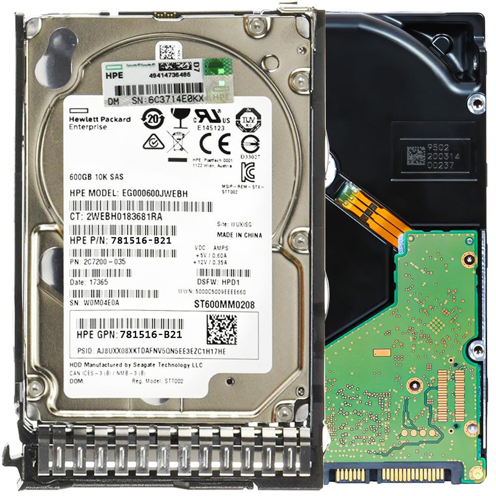 HPE 600GB SAS 2.5" 781516-B21 HDD Hard Disk Drive