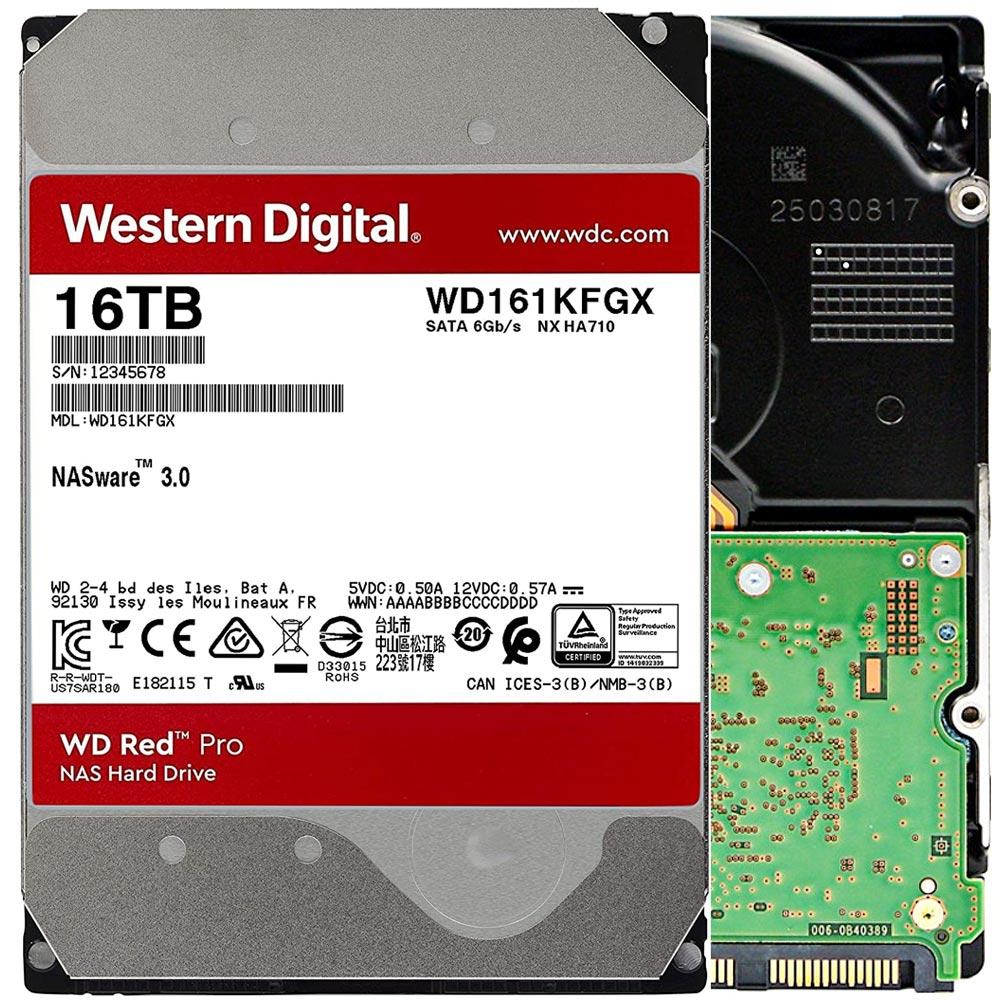 WD Red Pro 16TB 3.5" 512MB WD161KFGX HDD Hard Disk Drive