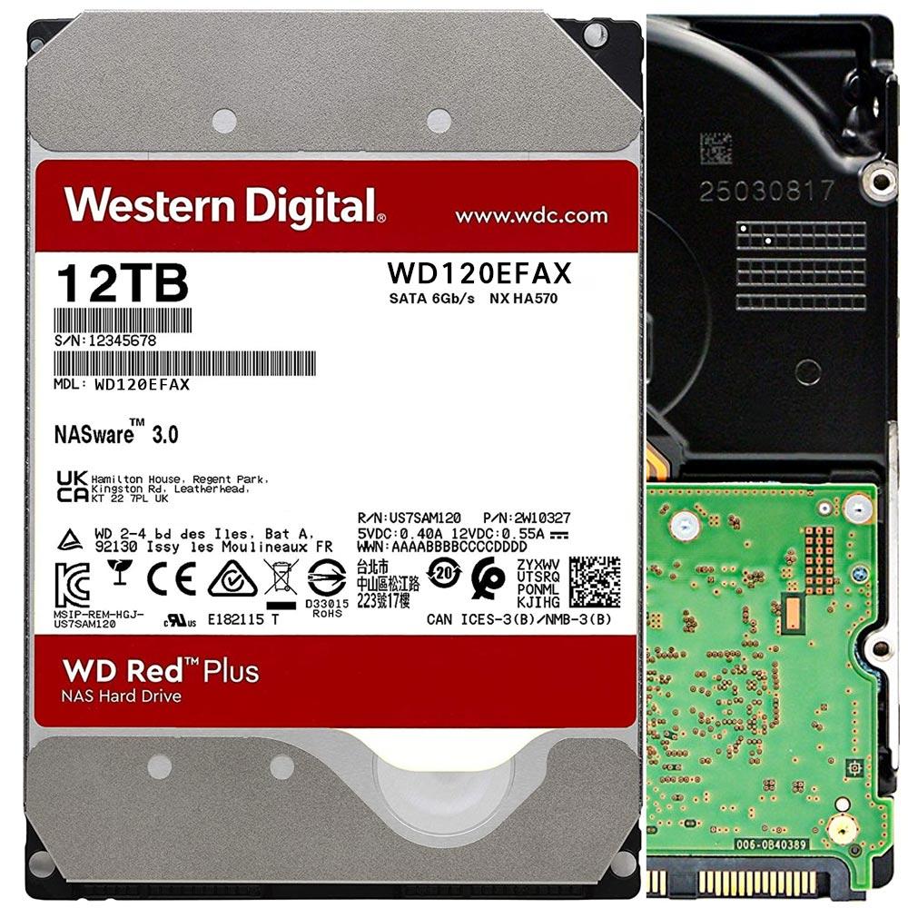 WD Red Plus 12TB 3.5" 256MB WD120EFAX HDD Hard Disk Drive