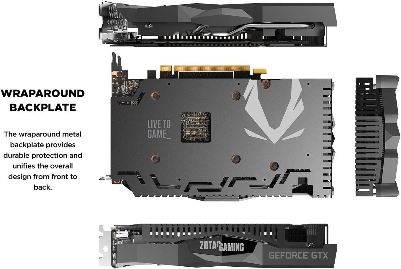 ZOTAC GAMING GeForce GTX 1660 AMP 6GB GDDR5 ZT-T16600D-10M Nvidia GPU Graphic Card