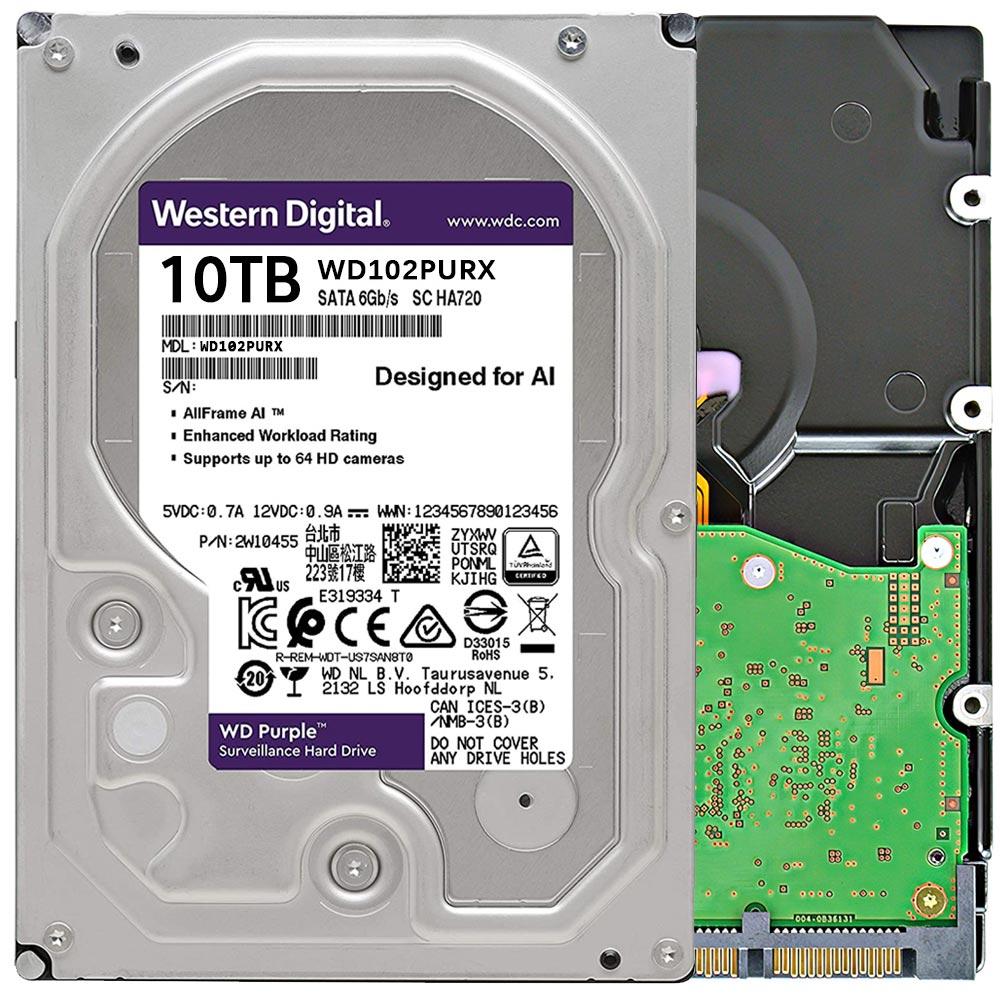 WD Purple Pro 10TB 3.5" 256MB WD102PURX HDD Hard Disk Drive