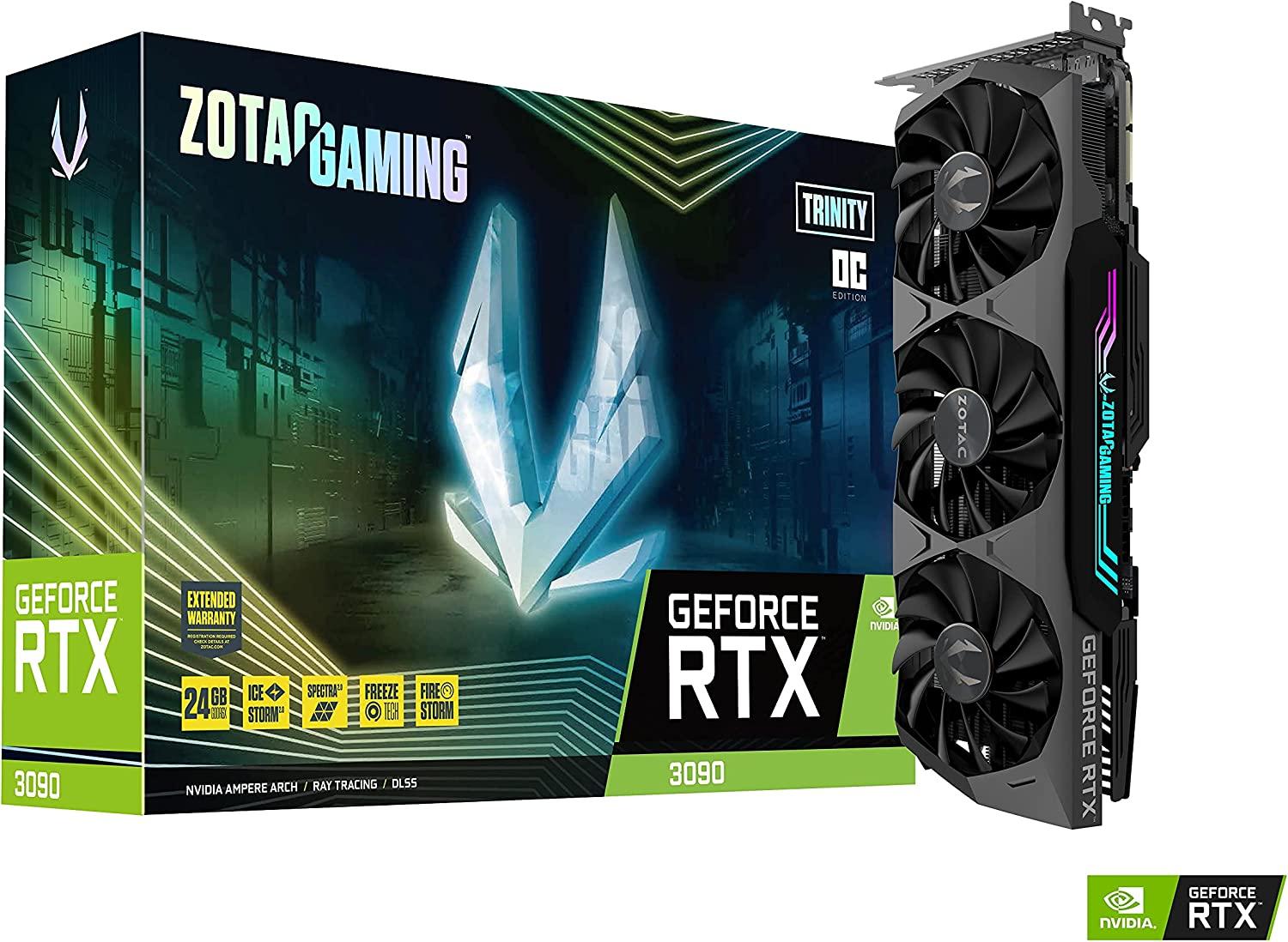 ZOTAC GAMING GeForce RTX 3090 Trinity ZT-A30900D-10P Nvidia GPU Graphic Card