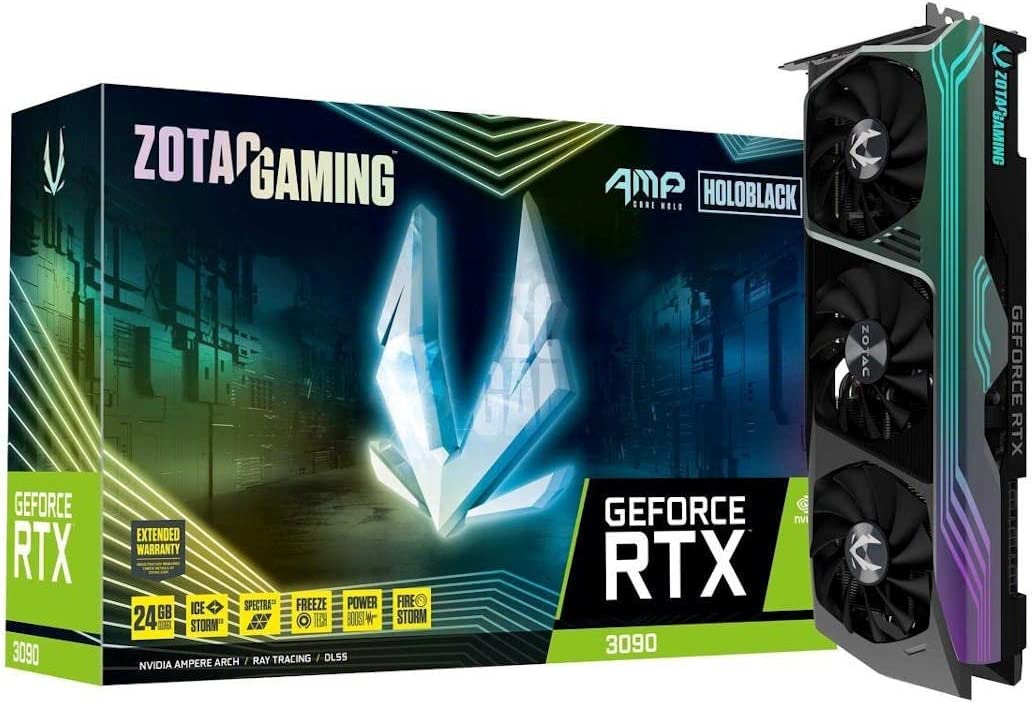 ZOTAC GAMING GeForce RTX 3090 AMP Core Holo ZT-A30900C-10P Nvidia GPU Graphic Card