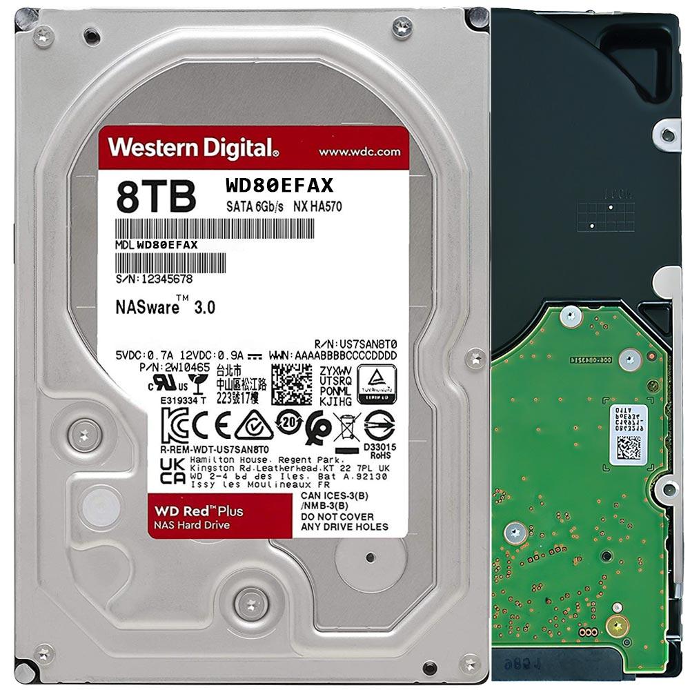 WD Red Plus 8TB 3.5" 256MB WD80EFAX HDD Hard Disk Drive