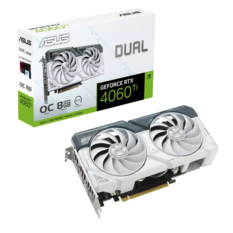 ASUS DUAL RTX 4060 Ti WHITE OC  dual rtx4060ti o8g white Nvidia Geforce GPU Graphics Card