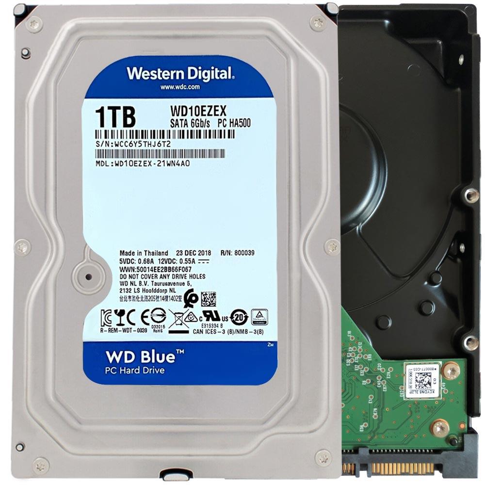WD Blue 3.5" 1TB 3.5" 64MB WD10EZEX HDD Hard Disk Drive