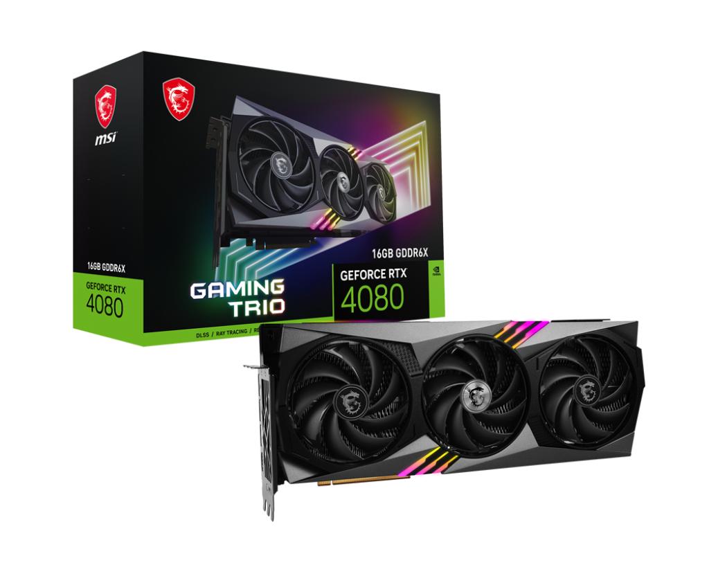 MSI GeForce RTX 4080 16GB GAMING TRIO Nvidia GPU