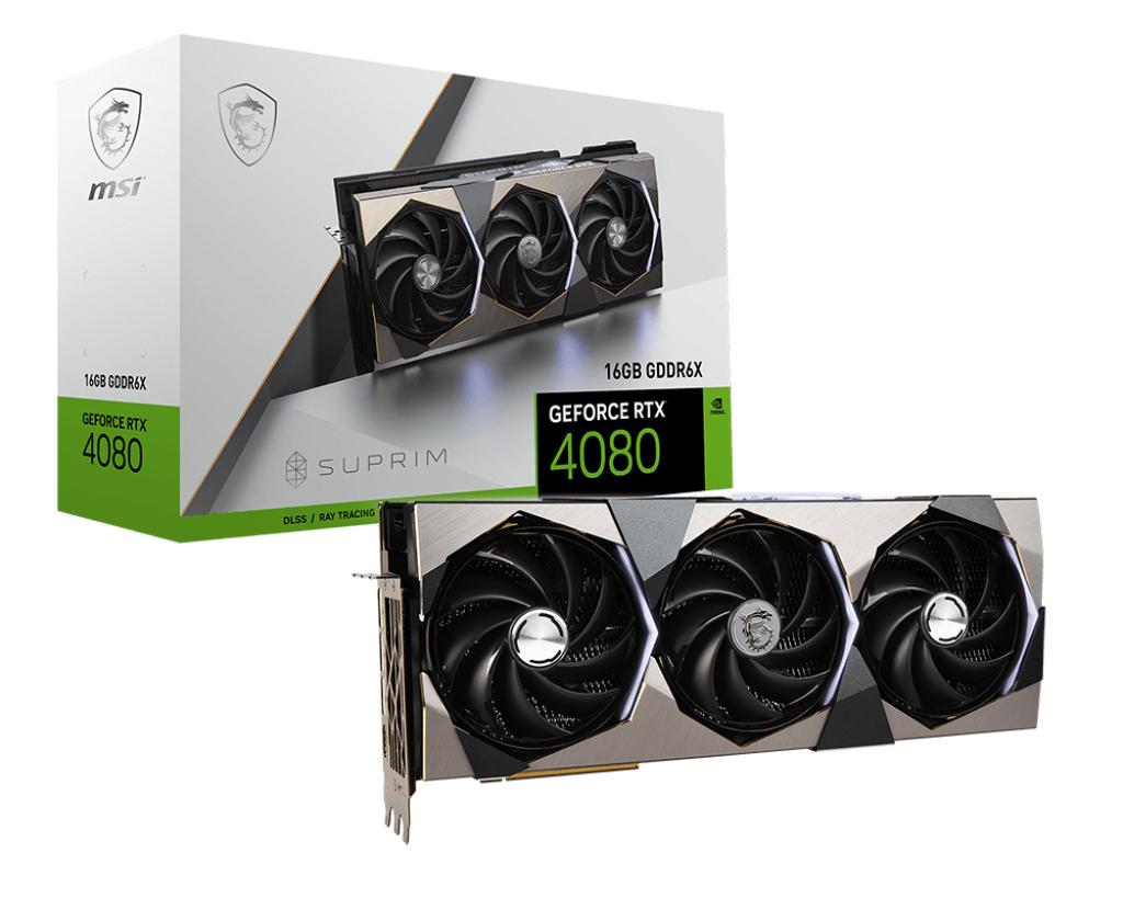 MSI GeForce RTX 4080 16GB SUPRIM Nvidia GPU