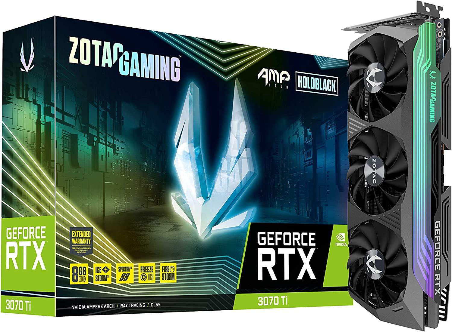 ZOTAC GAMING GeForce RTX 3070 Ti AMP Holo ZT-A30710F-10P Nvidia GPU Graphic Card
