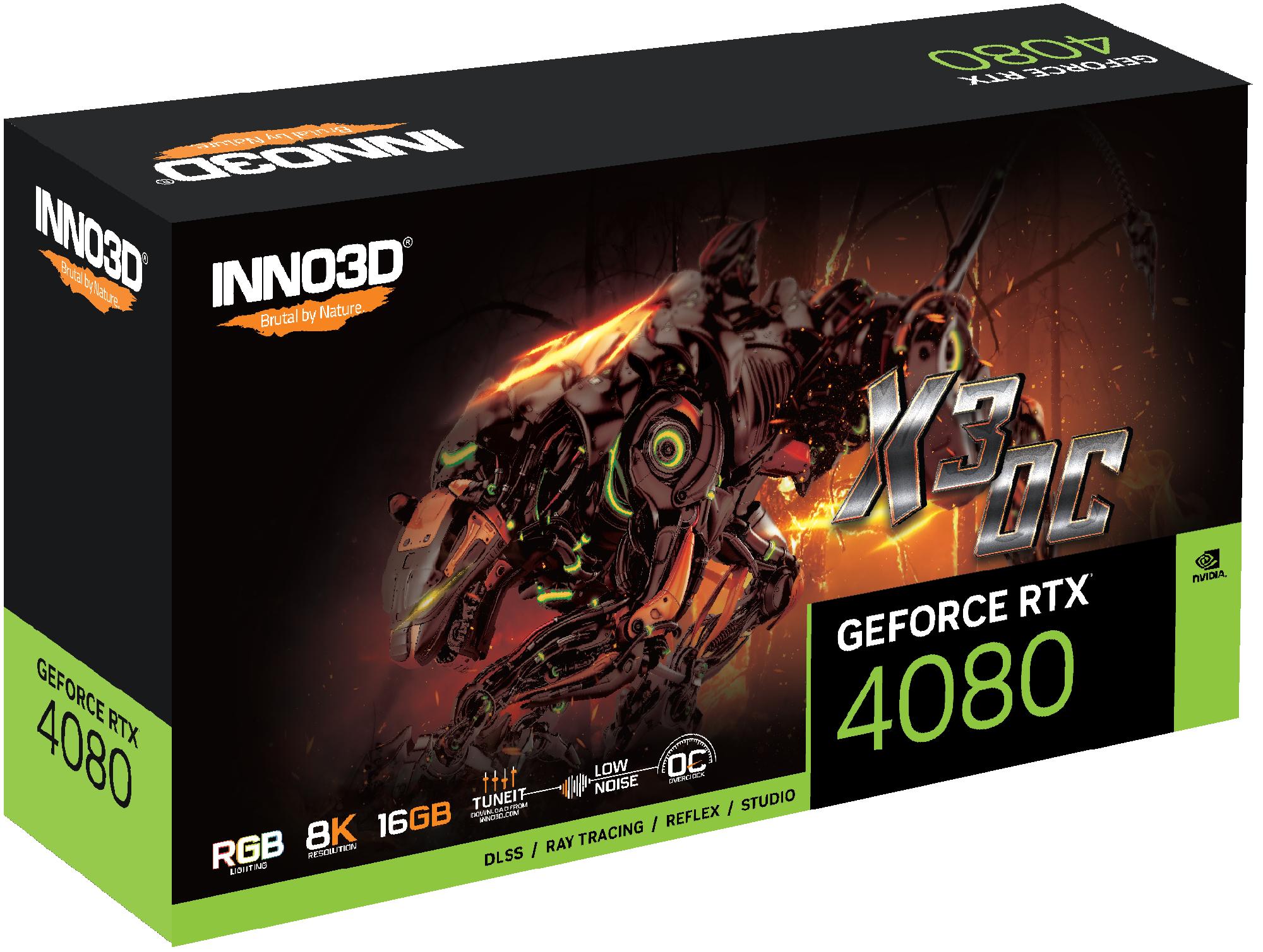 Inno3D RTX 4080 X3 OC N40803-166XX-187049N NVIDIA GPU Processor