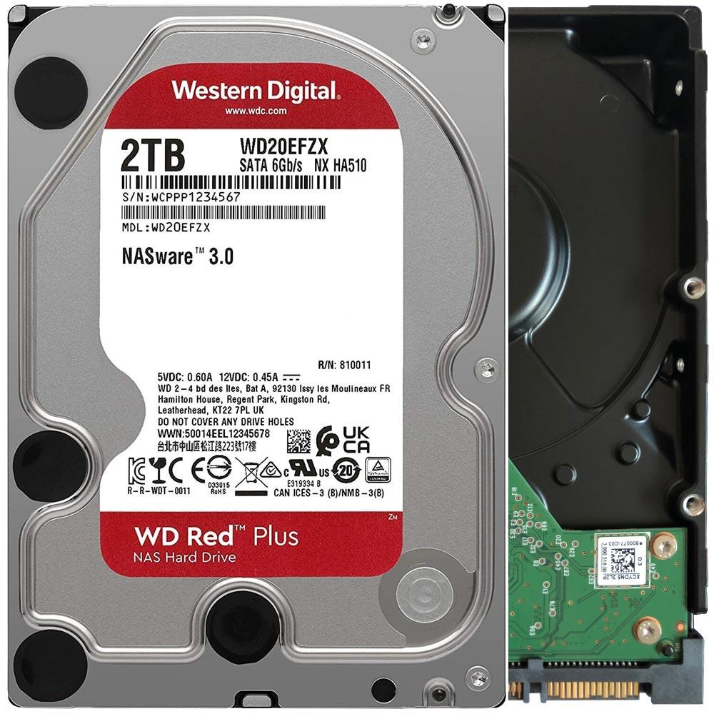 WD Red Plus 2TB 3.5" 128MB WD20EFZX HDD Hard Disk Drive