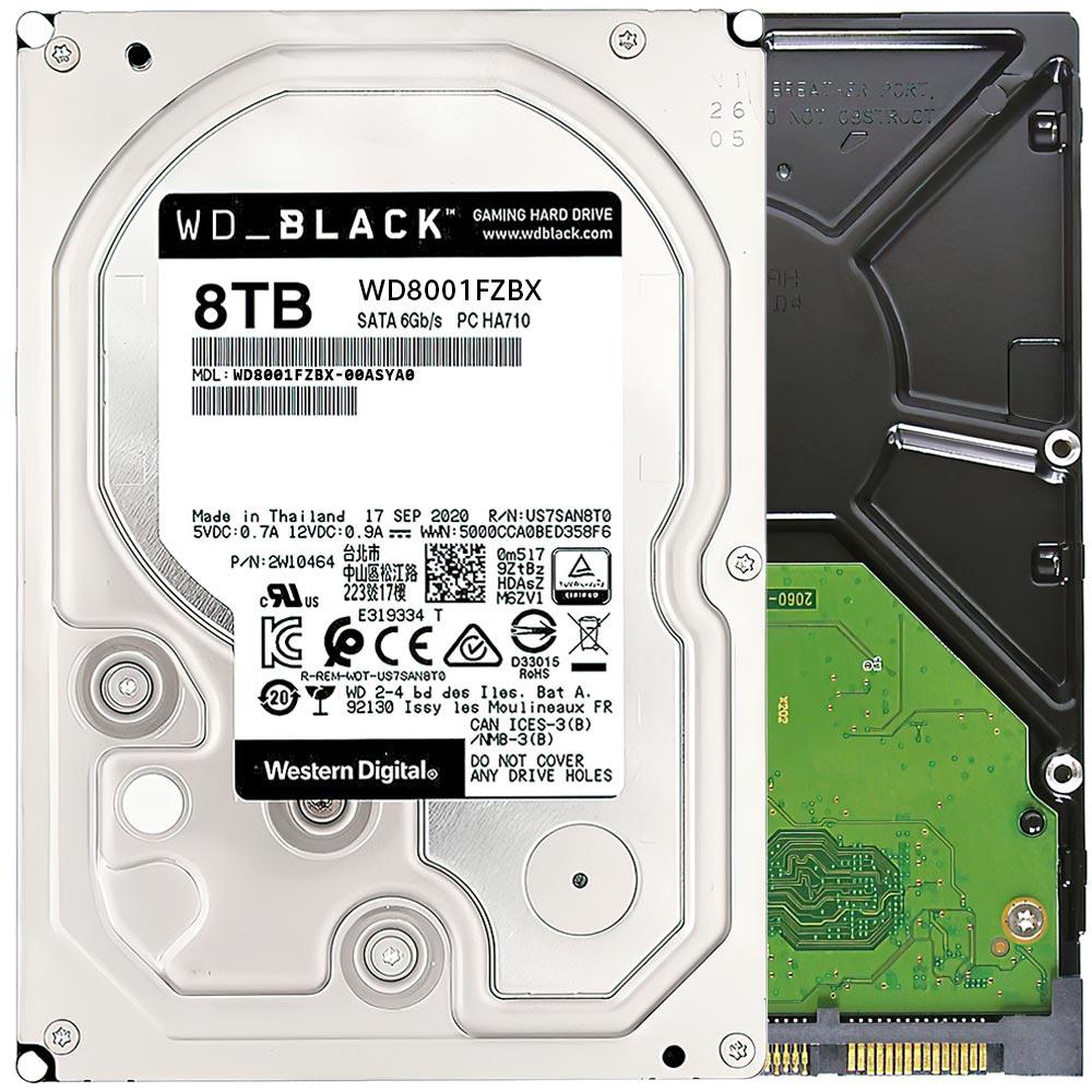 WD BLACK 3.5" 8TB 3.5" 256MB WD8001FZBX HDD Hard Disk Drive
